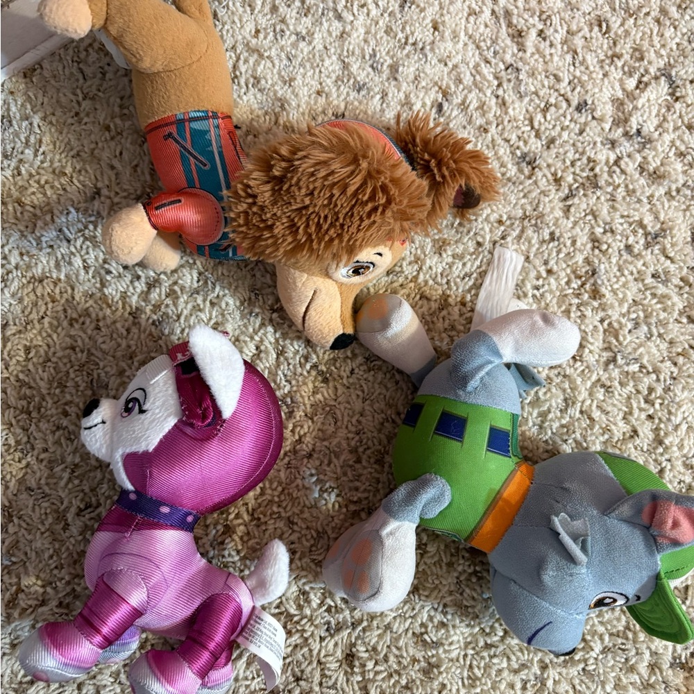 Bundle of 3 paw patrol stuffed animals